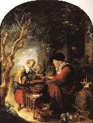 Gerrit Dou The Fritter Seller oil